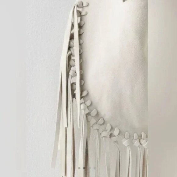 Free People Riley Fringe Purse - NWT - Plaster Color - Picture 5 of 9